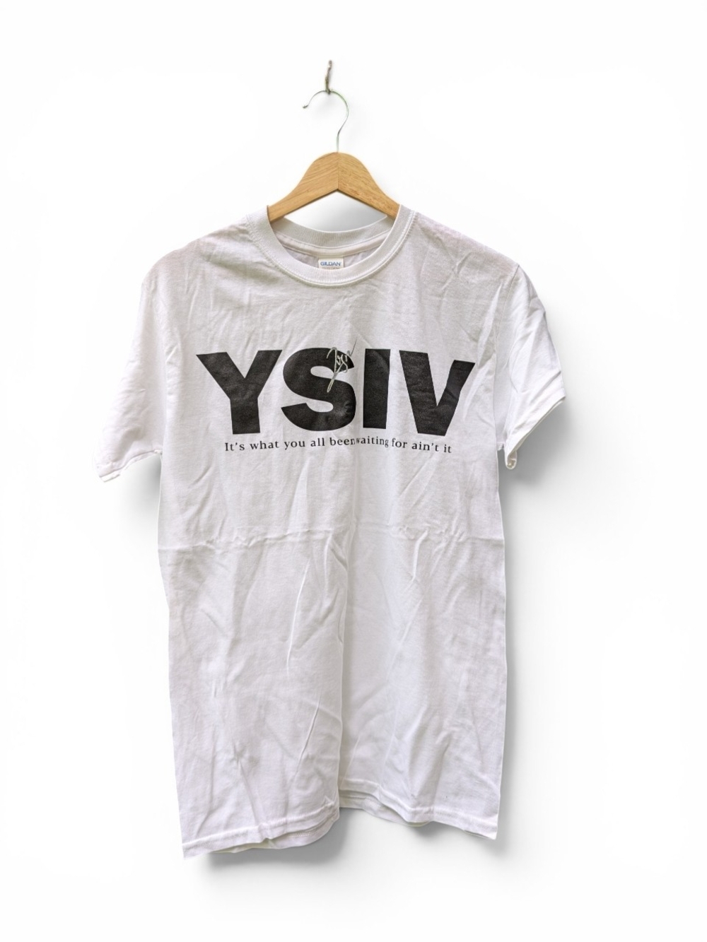 Gildan White YSIV Bold Logo Short Sleeve Tee